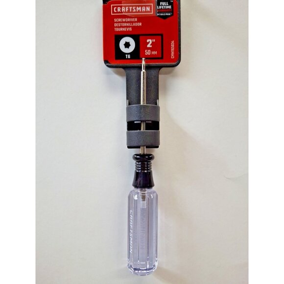 New CRAFTSMAN Torx Screwdriver, T6, Black, CMHT65034, 3 inch - Picture 1 of 3